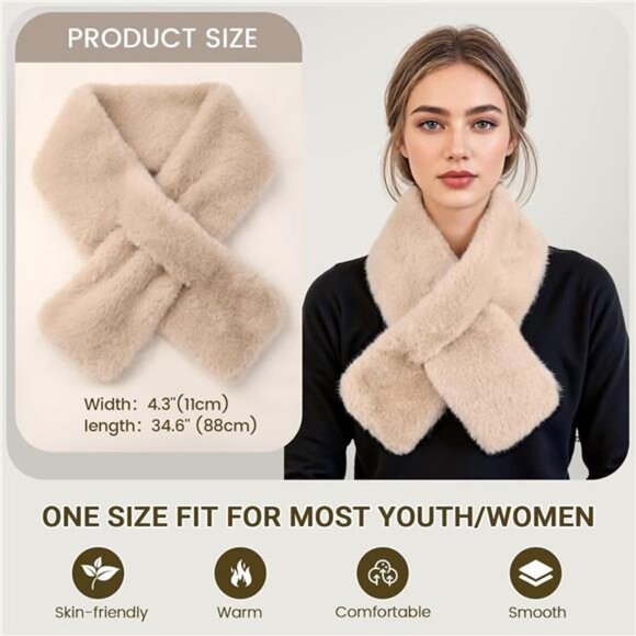 Women\'s Bucket Hat Scarf Set Faux Fur Winter Hat main image 4